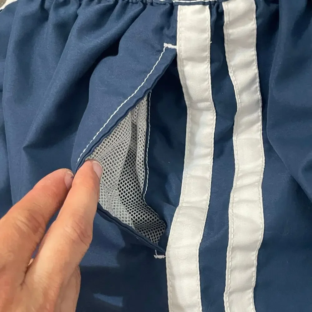 Kanu Surf Men's Board Shorts Cargo Swim Trunks Blue White Size XL